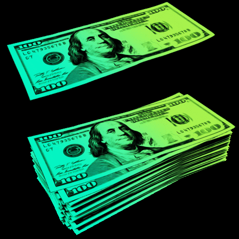 Billetes de 100 dolares: Gif animado, descargar gratis